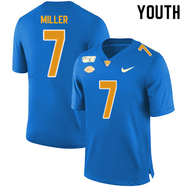 2019 Youth #7 Henry Miller Pitt Panthers College Football Jerseys Sale-Royal